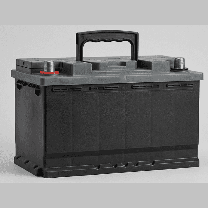 Photorealistic 12 V deep-cycle leisure battery