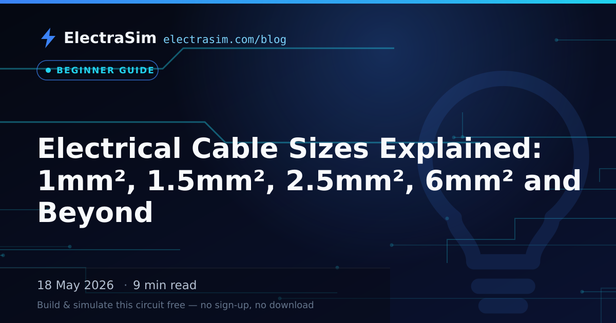 UK Electrical Cable Sizes: 1mm², 1.5mm², 2.5mm² & 6mm²